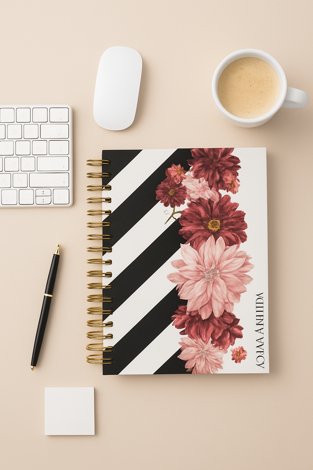 Agenda • Bloco de Notas • Bloco de Encomendas Personalizado _ FLOWER CHIC