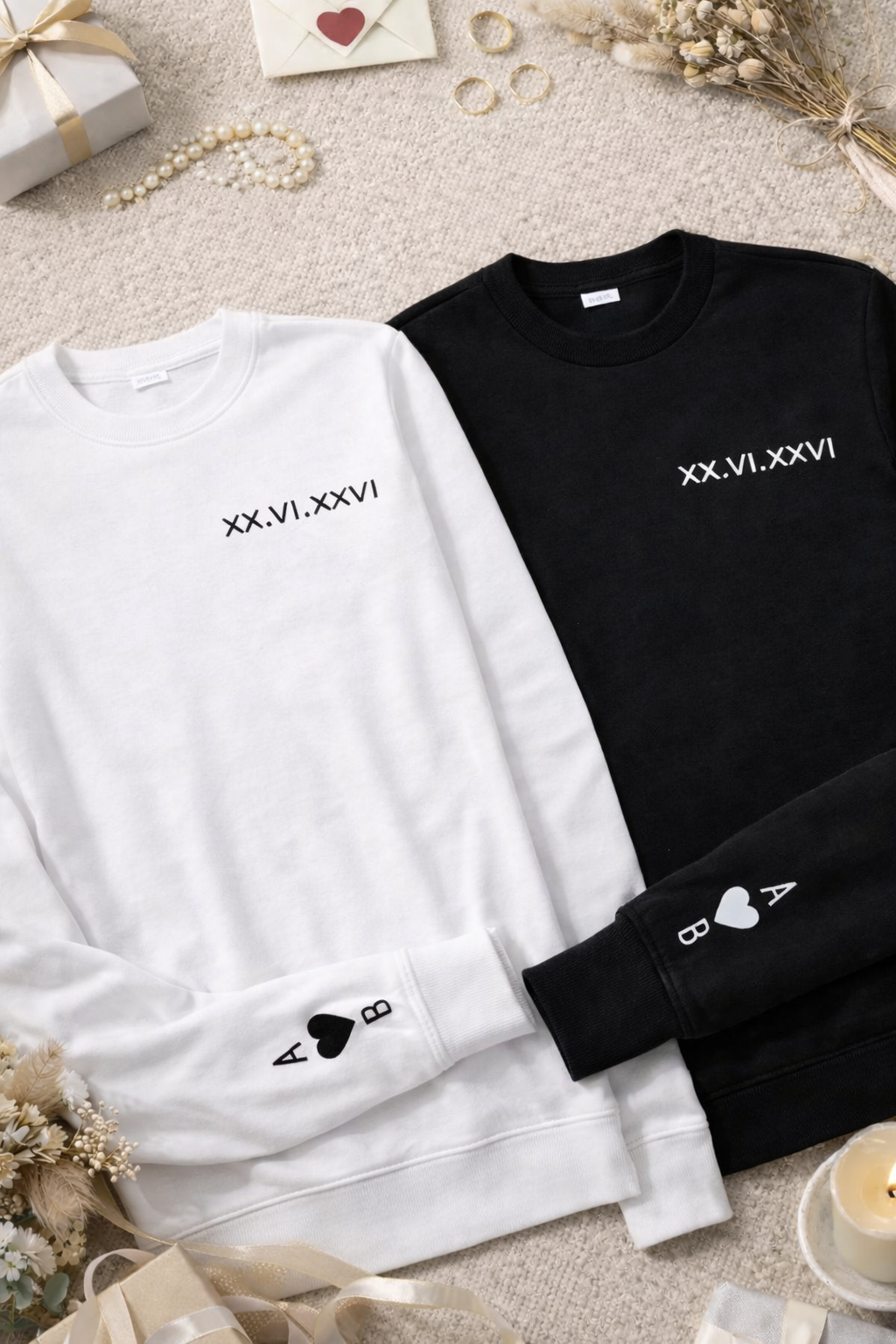 ❤️ Sweats de Casal Personalizadas – A Nossa Data