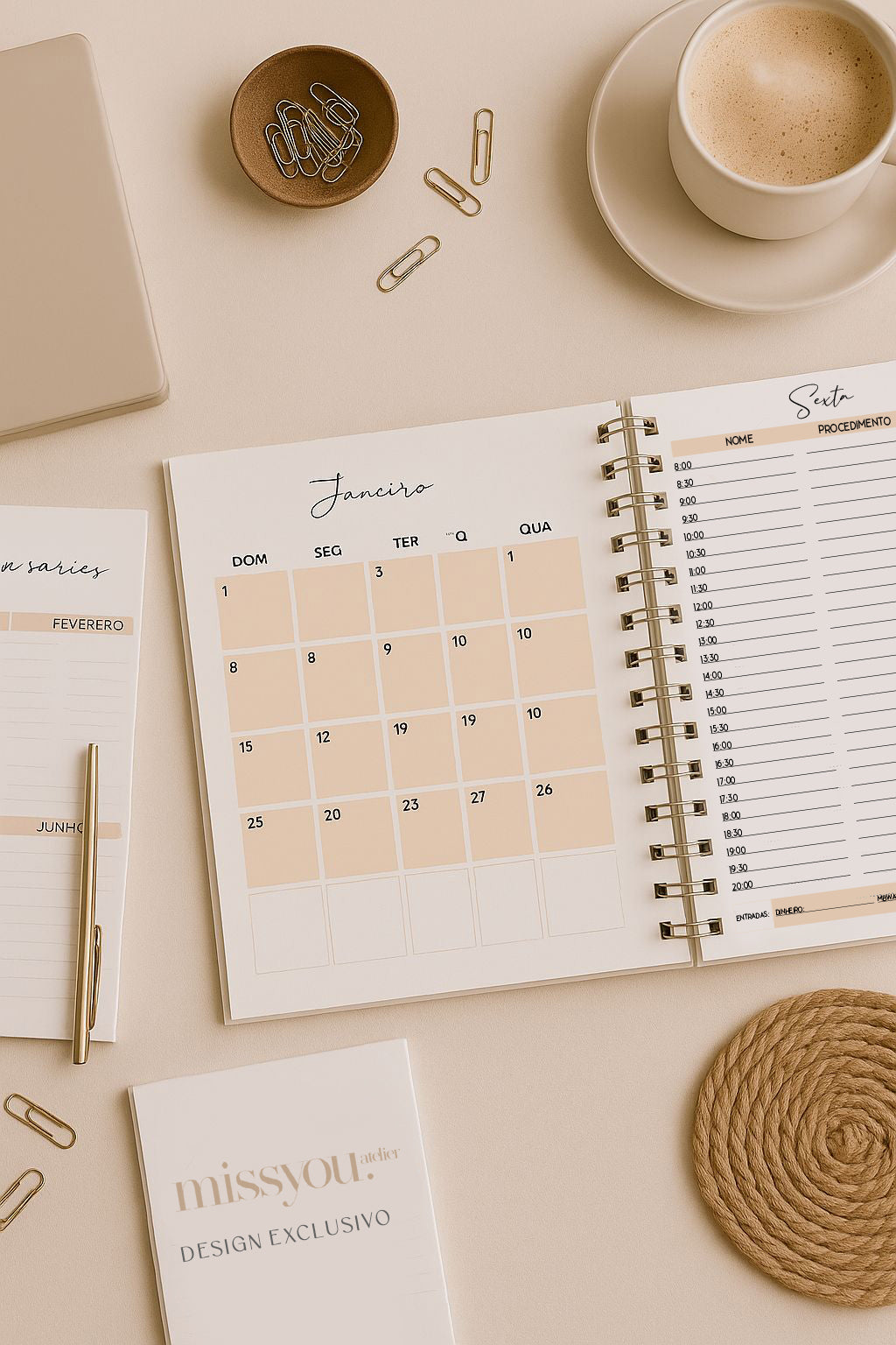 Agenda • Bloco de Notas • Bloco de Encomendas Personalizado _ EXOTIC