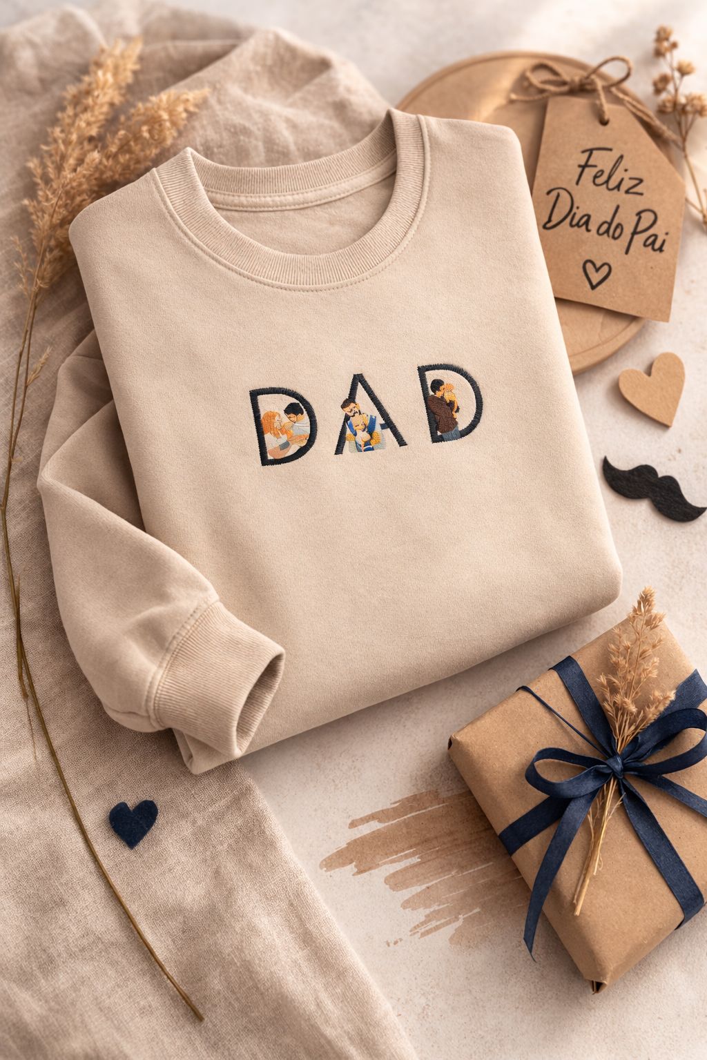 Sweat Personalizada “DAD” com Fotografias – Presente Especial para o Dia do Pai